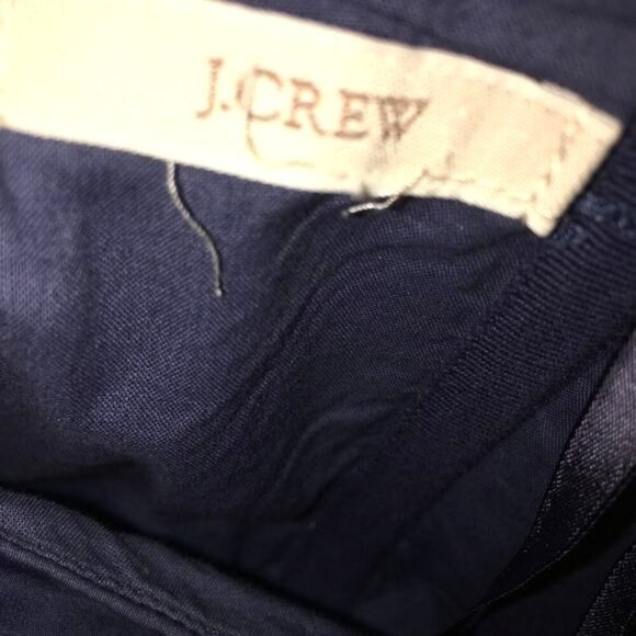 J Crew Womens Strapless Ruffled Mini Dress Navy Blue Size S NWOT - Picture 3 of 4